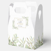Elegant Greenery Gold Geometric Wedding Geschenkschachtel (Geöffnet)