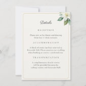 Elegant Greenery Gold Wedding Details QR Code Card (Vorderseite)