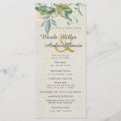 Elegant Greenery Gold Wedding Zeremony Program Programm (Vorderseite)