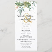 Elegant Greenery Gold Wedding Zeremony Program Programm (Vorderseite)