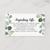 Elegant Greenery Honeymoon wünscht sich gut Begleitkarte (Vorderseite)