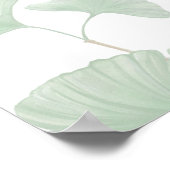 Elegant Greenery Leaf Verlasse hier Ihre Rezept-Ka Poster (Ecke)