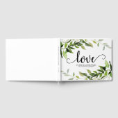 Elegant Greenery Liebe Wedding Gästebuch (Voll)