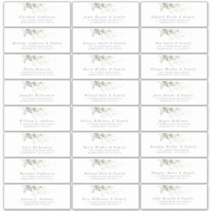 Elegant Greenery Modern Guest Name Address Labels