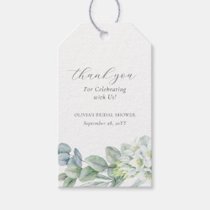 Elegant Greenery Modernes Skript Vielen Dank Geschenkanhänger