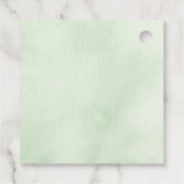 Elegant Greenery Modernes Skript Vielen Dank Geschenkanhänger (Rückseite)