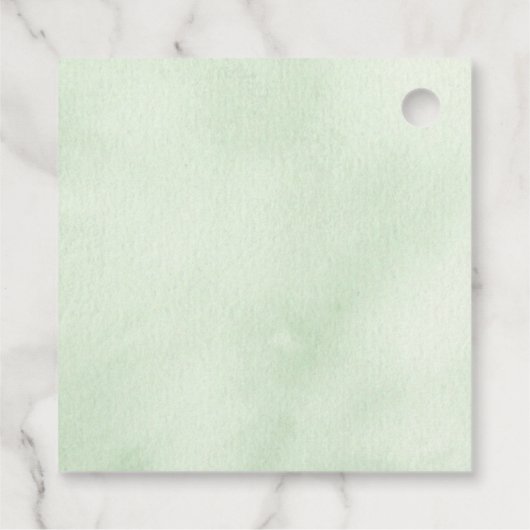 Elegant Greenery Modernes Skript Vielen Dank Geschenkanhänger (Rückseite)