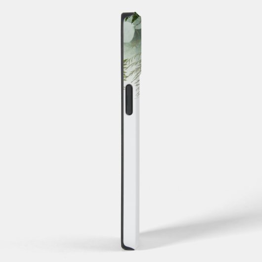 Elegant Greenery Monogram N Case-Mate iPhone Hülle (Rückseite / Rechts)