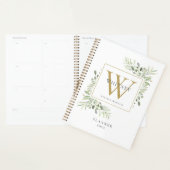 Elegant Greenery Monogram Name 2023 Planer (Anzeige)