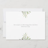 Elegant Greenery Moving Ankündigung (Rückseite)