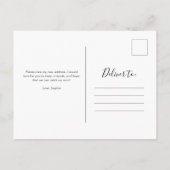 Elegant Greenery | Neue Ankündigung zur Adressenve Postkarte (Rückseite)