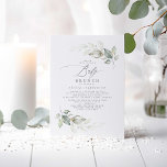 Elegant Greenery Niedlich Baby Brunch Babydusche Einladung<br><div class="desc">Elegante moderne Skriptkalligraphie,  Imitate goldene Folienabstreuer,  und traumhaft schöne Aquarellfarben Blätter Grün Baby Dusche Einladungen - Baby Brunch.</div>