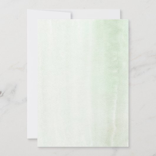 Elegant Greenery Niedlich Baby Brunch Babydusche Einladung (Rückseite)