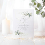 Elegant Greenery Niedlich Baby Sprinkle Babydusche Einladung<br><div class="desc">Elegante moderne Skriptkalligraphie,  Imitate goldene Folienstreifen und traumhaft schöne Aquarellfarben Blätter Grün Baby Dusche Einladungen - Baby Sprinkle.</div>