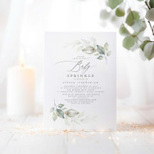 Elegant Greenery Niedlich Baby Sprinkle Babydusche