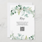 Elegant Greenery | QR-Brautparty Einladung (Rückseite)