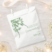 Elegant Greenery Quinceañera Geschenktütchen (Ausgeschnitten)