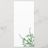 Elegant Greenery Quinceañera Menükarte (Rückseite)