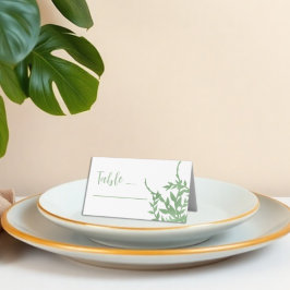 Elegant Greenery Quinceañera Platzkarte