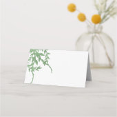 Elegant Greenery Quinceañera Platzkarte (Rückseite)