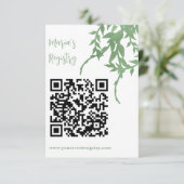 Elegant Greenery Quinceañera Registry Begleitkarte (Stehend Vorderseite)