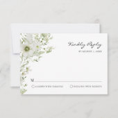 Elegant Greenery RSVP Card (Vorderseite)