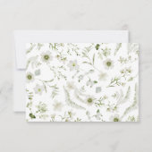 Elegant Greenery RSVP Card Karte (Rückseite)