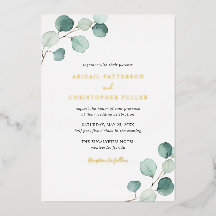 Elegant Greenery Rustic Eucalyptus Wedding Gold