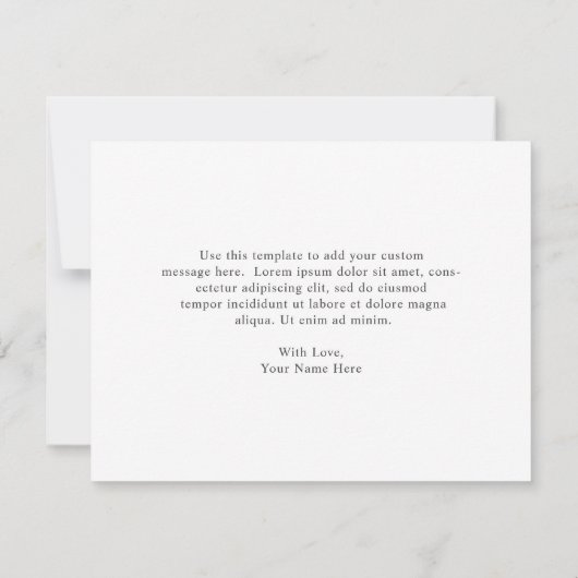 Elegant Greenery Rustic Eukalyptus Beileid Dankeskarte (Rückseite)