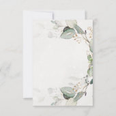 Elegant Greenery Rustic Eukalyptus Floral RSVP Karte (Rückseite)