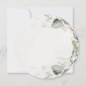 Elegant Greenery Rustic Eukalyptus Floral Save The Date (Rückseite)