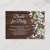 Elegant Greenery Rustic Wood Book for Baby Begleitkarte (Vorderseite)