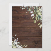 Elegant Greenery Rustic Wood Brautparty Einladung (Rückseite)
