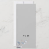 Elegant Greenery Simple Wedding Menu Einladung (Rückseite)