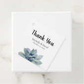 Elegant Greenery Succulent Wedding Vielen Dank Geschenkanhänger (Beispiel)
