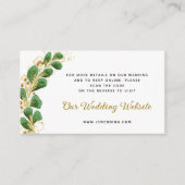 Elegant Greenery UAWG Wedding Website QR Code Begleitkarte (Vorderseite)