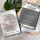 Elegant Greenery Vellum Overlay Einladung zur Hoch