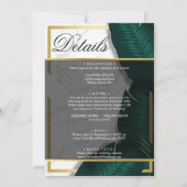 Elegant Greenery Vellum Wedding Einladung (Rückseite)