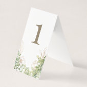 Elegant Greenery Wedding Gold Text (Vorderseite)