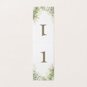 Elegant Greenery Wedding Gold Text (Außenseite Aufgefaltet)