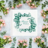 Elegant Greenery Wedding Guest Book Notizblock