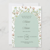 Elegant greenery wedding invitation einladung (Vorderseite)