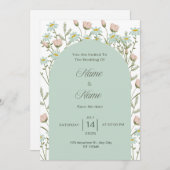 Elegant greenery wedding invitation einladung (Vorne/Hinten)