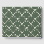 Elegant Greenery Wedding Memory Guestbook Monogram Gästebuch (Rückseite)