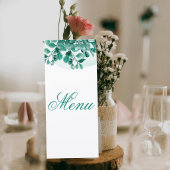Elegant Greenery Wedding Menu Card Menükarte
