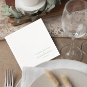 Elegant Greenery Wedding Napkin Serviette