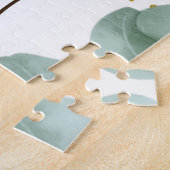 Elegant Greenery Wedding Photo and Text Puzzle (Seite)