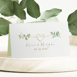 Elegant Greenery Wedding Platzkarte