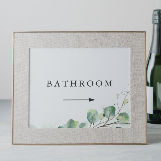 Elegant Greenery Wedding Right Arrow Bad Sign Einladung