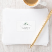 Elegant Greenery Wedding RSVP Address Labels Adressaufkleber (Insitu)